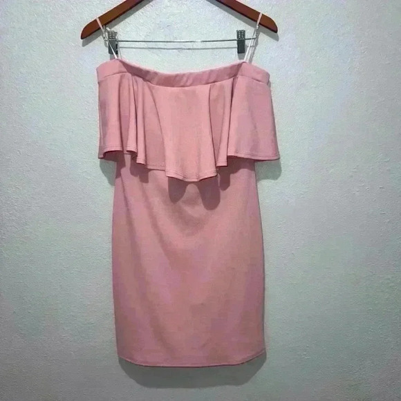 NWT!! Woman’s rue21 Dress, size L with Pink & ruffled top! - Picture 1 of 7